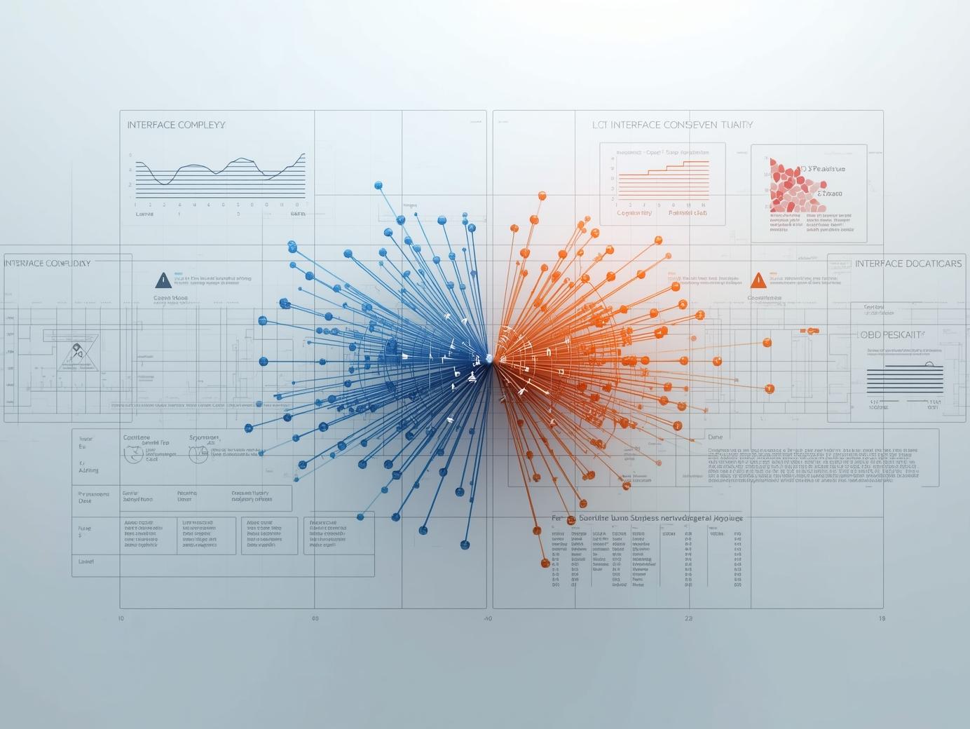 Visualization showing the relationship between interface complexity and cognitive load